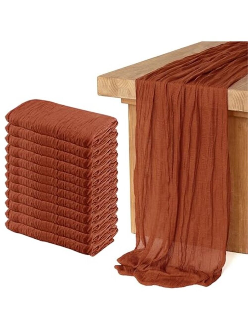 12 Pack Cheesecloth Table Runner, Runner Gauze Boho Wedding Decor Romantic